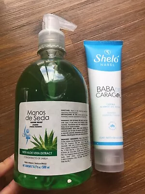 Shelo Nabel Set Snail Baba De Caracol 🐌 Manos De Seda Hands Cream 🧴 + Soap 🧼 • $23.99