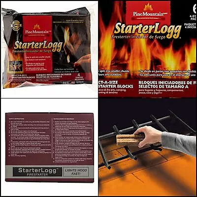 24Pc Starter Log Firestarter Fireplace Firelighter Fire Logs Wood Stove Campfire • $16.56