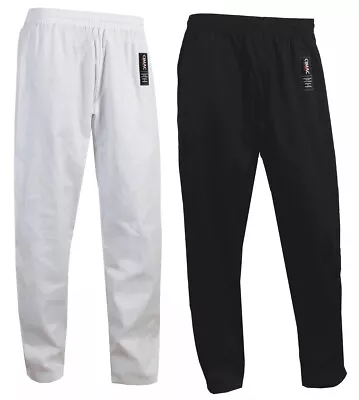 Cimac Adult Karate Pants Gi Trousers White Black Martial Arts Mens Ladies • £14.79