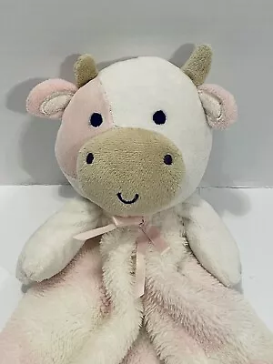Cutie Pie Cow Security Blanket Lovey My First Buddy White Pink Fleece 2015 Baby • $18.95