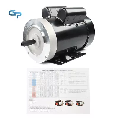 Purpose Single Phase Motor 56C Frame 115V/230V 2HP Electric Motor 3450 RPM 60HZ • $192.19