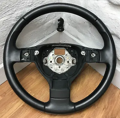 Genuine VW Black Leather 3 Spoke MFSW DSG Steering Wheel MK5 Golf GT Etc. 2E • $55.96