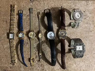 Lot Of 8 Vintage Ladies Fashion Cocktail Wristwatches Geneva San Marcos Studio • $0.99