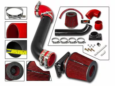 Short Ram Air Intake Kit MATT BLACK+ RED Filter For 00-05 Eclipse 2.4 L4 /3.0 V6 • $80.99