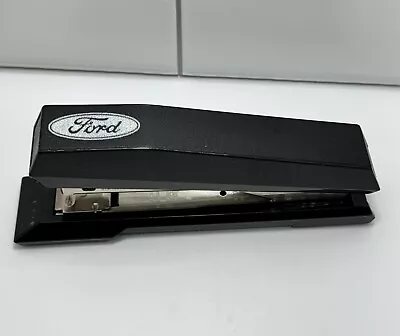 Vtg FABER-CASTELL FORD MOTOR Logo Stapler Sweden Desktop Hand Held Black  FC-17 • $24