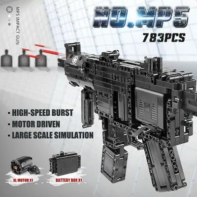£76 • Buy Building Blocks Sets Military Motorized MOC MP5 SMG Gun Bricks Toys Model 14001