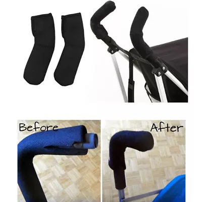 Foam Baby Pushchair Stroller Handle Cover Black Anti-slip Vintage Grip Cover Y3 • $8.13