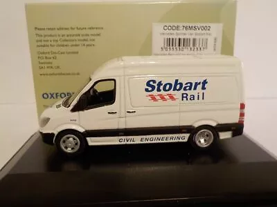 Mercedes Sprinter Van - Stobart Rail Oxford Diecast 1/76 New Arrival OXF 76MSV • £8.96