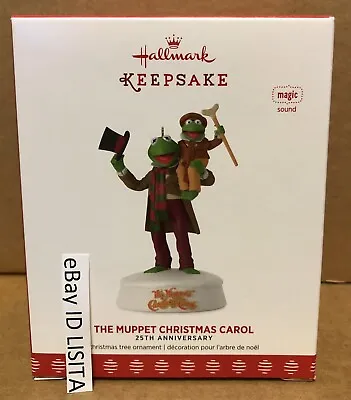 Hallmark 2017 The Muppets A Christmas Carol 25th Kermit MAGIC Ornament W/Sound • $104.99