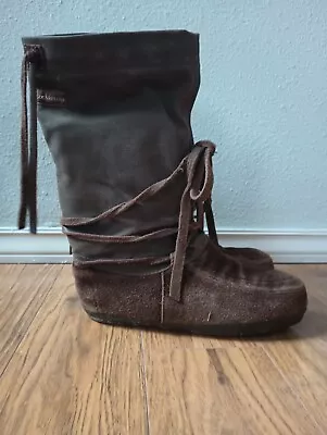Steger Mukluks Boots Women's Sz 8 Brown Moosehide Leather Canvas Winter Snow  • $140