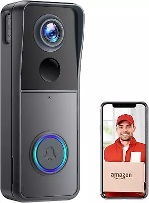 XTU Wireless WiFi Video Doorbell Camera 1080P HD Smart Video Door Bell With • £61.99