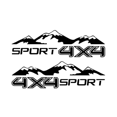 Decals Vinyl 4X4 Sport Mountain Car Stickers For Truck SUV Trailer Body Side X2 • $18.80