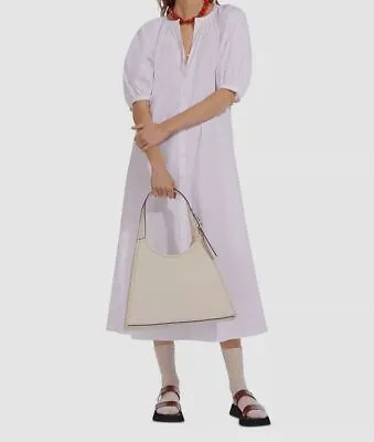 $112.17 • Buy $235 Staud Women's White Vincent Puff Sleeve Shirt Dress Size Small