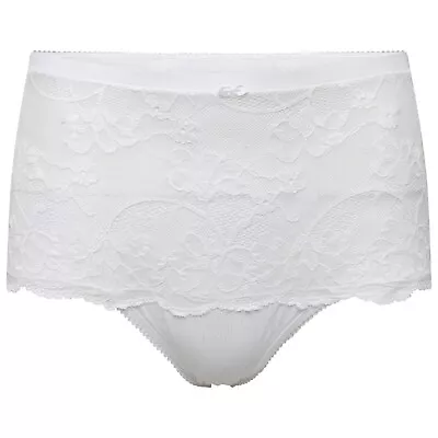 Women's Ex M&S Cotton Lace Full Briefs Ladies Lingerie High Rise • £2.99