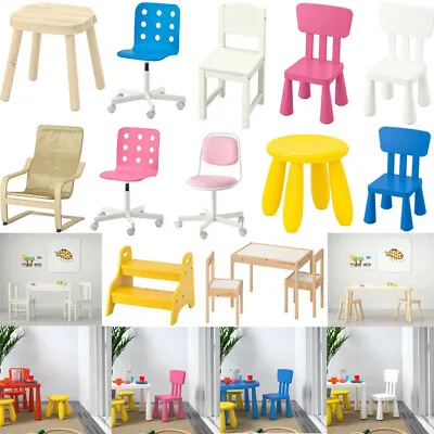 IKEA Home Step / Round / Storage Kids Children's Wooden Plastic Play Bench Stool • £20.50