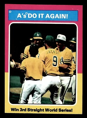1975 Topps Baseball #466 A's Do It Again Jackson EX *d2 • $10