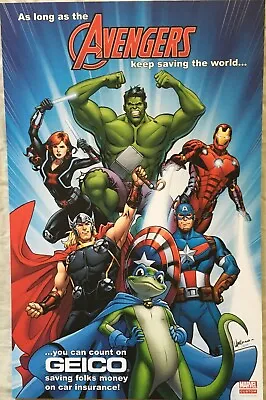 Avengers 2018 San Diego Comic-Con SDCC Geico 11x17 Marvel Heavy Promo Poster • $16.66