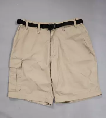 Mens Craghoppers Shorts Size 32 Khaki Walking Hiking With Belt • £14.99