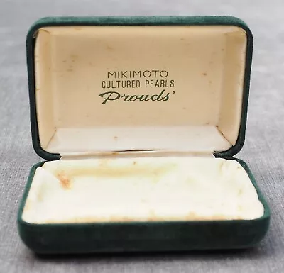 Vintage Mikimoto Cultured Pearls Jewellery Presentation Box ~ Empty ~ 'Prouds' • $19.31