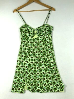 $15 • Buy Bershka Green Mini Dress Size S Adult Womens Sleeveless Polyester Elastane