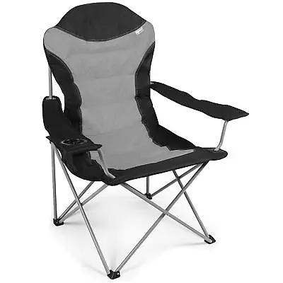 Kampa Xl High Back Chair Folding Lightweight Camping Caravan Festival Fog Grey • £29.95