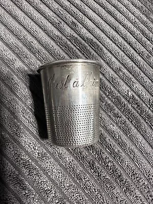 Vintage Just A Thimbleful 2 Ounce Shot Glass Towle Pewter 7609 Stamped • $25