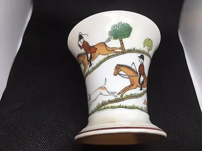 Coalport  Hunting Scene Small Trumpet Vase - Fine Bone China • £10