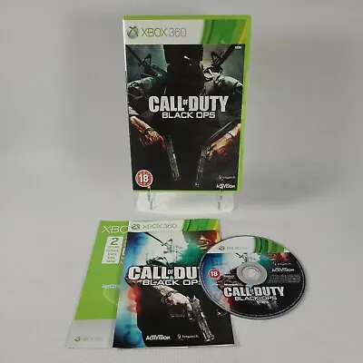 Call Of Duty Black Ops 1 Xbox 360 Action Shooter CoD BO Video Game Manual PAL • £7.99