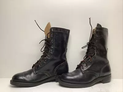 Vtg Womens Unbranded Military Combat Black Boots Size 6.5 B • $59.99