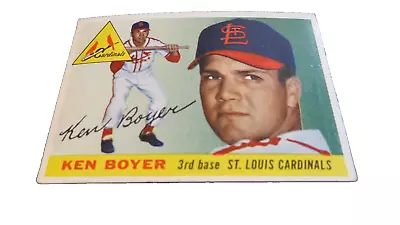 1955 TOPPS BASEBALL SET #125 Ken Boyer RC St. Louis Cardinals • $3.25