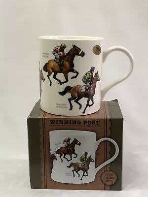 Horse Racing Winning Post Jockey Fine China Mug Gift Brand New Boxed • £6.99