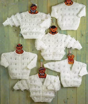 £2.99 • Buy Knitting Pattern BABY GIRLS BOYS CARDIGANS AND SWEATER 31-56 Cm 12-22 Inches DK 