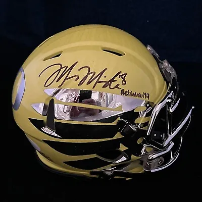 Marcus Mariota Signed Oregon Ducks Chrome Wing Mini Helmet Eagles Auto Jsa Coa • $234.99