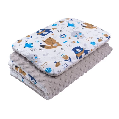 £19.99 • Buy Baby Blanket Plus Flat Pillow Bedding Set Cot Bed Boys Pram Moses Basket Long