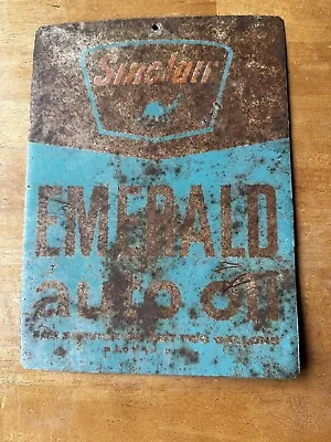 Vintage Sinclair Emerald Auto Oil Can *Sign* Made From Two Gallon Can • $19