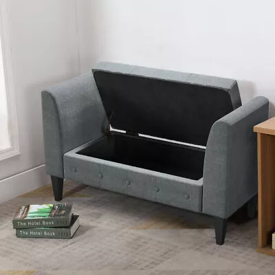 £82.95 • Buy Bedroom Linen Window Seat Sofa Side Ottoman Storage Blanket Box Bench Footstool