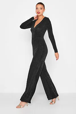 Long Tall Sally Tall Womens Glitter Wrap Jumpsuit • £44.99