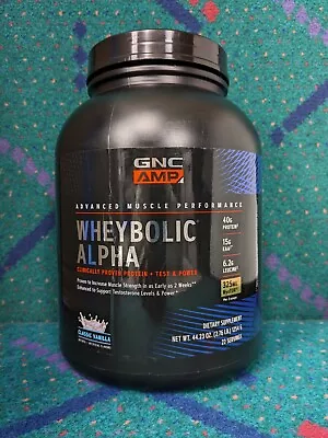 GNC Amp Wheybolic Alpha With MyoTOR Protein Powder Classic Vanilla 2.76lbs 01/27 • $44.99