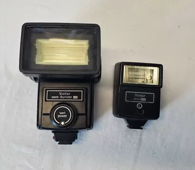 Vintage Vivitar 215 And 285 Shoe Mount Flashes Untested For Parts Or Repair  • $9.99