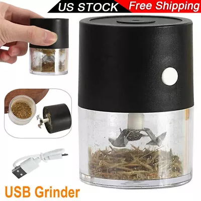 Electric Auto Grinder For Herb & Garlic Grinding Rechargeable USB Black Grinder • $7.69