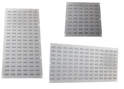 Galvanised Steel Louvre Panel - Strong Wall Mounted Metal Back Plate Parts Bins • £24