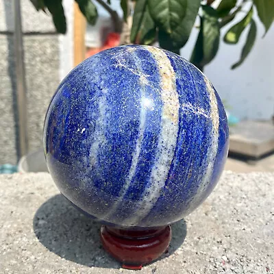 2.85LB Natural Lapis Lazuli Jasper Quartz Sphere Crystal Ball Reiki Healing. • $0.99