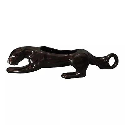 Panther Ceramic Planter Vintage Fierce Looking 15  Stalking Pose MCM Collectible • $44