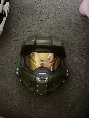 LICENSED HALO MASTER CHIEF CHILD FACE MASK HALF HELMET COSTUME ACCESSORY Cosplay • $10