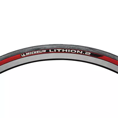 Michelin Lithion 2 Tire 700 X 25 Clincher Folding Black/Red Road Bike • $45.64