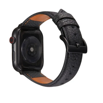 $14.99 • Buy For Apple Watch Series 7 6 5 4 3 2 SE Lychee Leather 45 41 Mm Strap IWatch Band