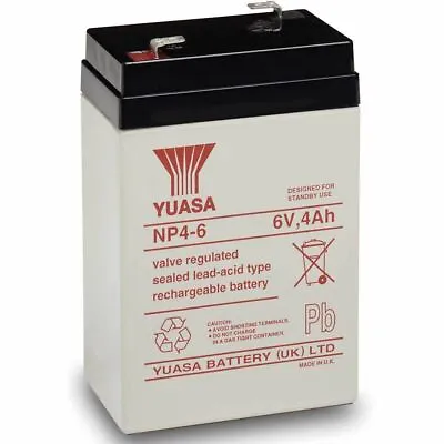 Kung Long LW650 6V 4Ah VRLA Lead Acid Replacement Yuasa Battery • £17.05