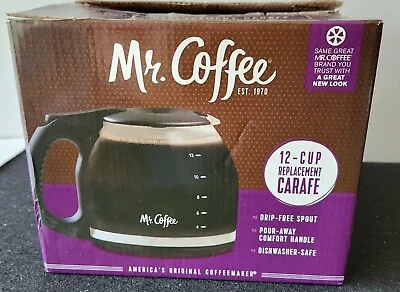 Mr. Coffee 12 Cup Glass Replacement Coffee Carafe Pot Dishwasher Safe W/Box NMC! • $14.95