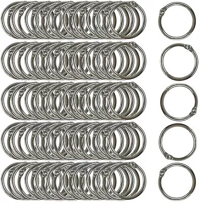 Book Rings Small 1-Inch Nickel Plated Metal (100-Pack) • $17.69