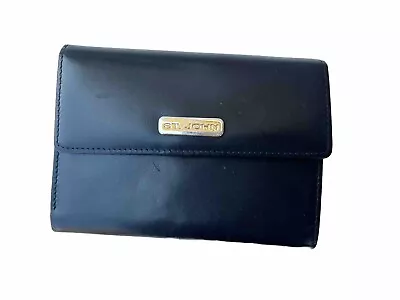 Vintage St. John Black Leather Women's Wallet Bifold • $24